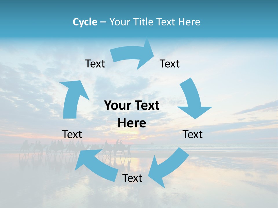 Silhouette Australia Camels PowerPoint Template