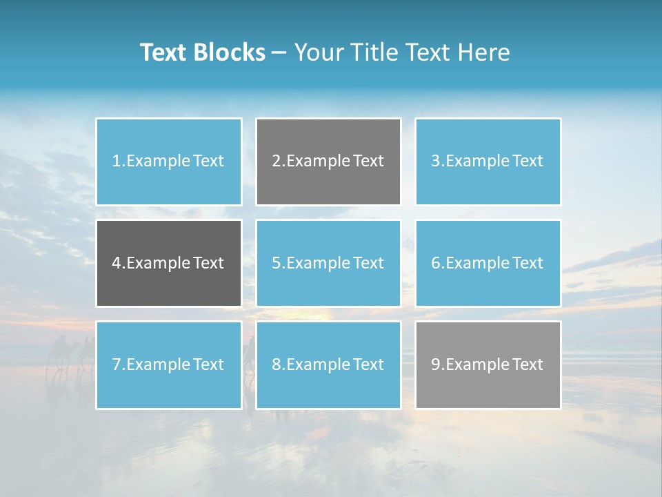 Silhouette Australia Camels PowerPoint Template