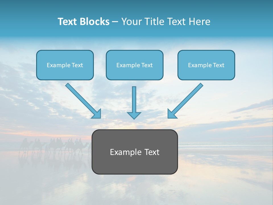 Silhouette Australia Camels PowerPoint Template