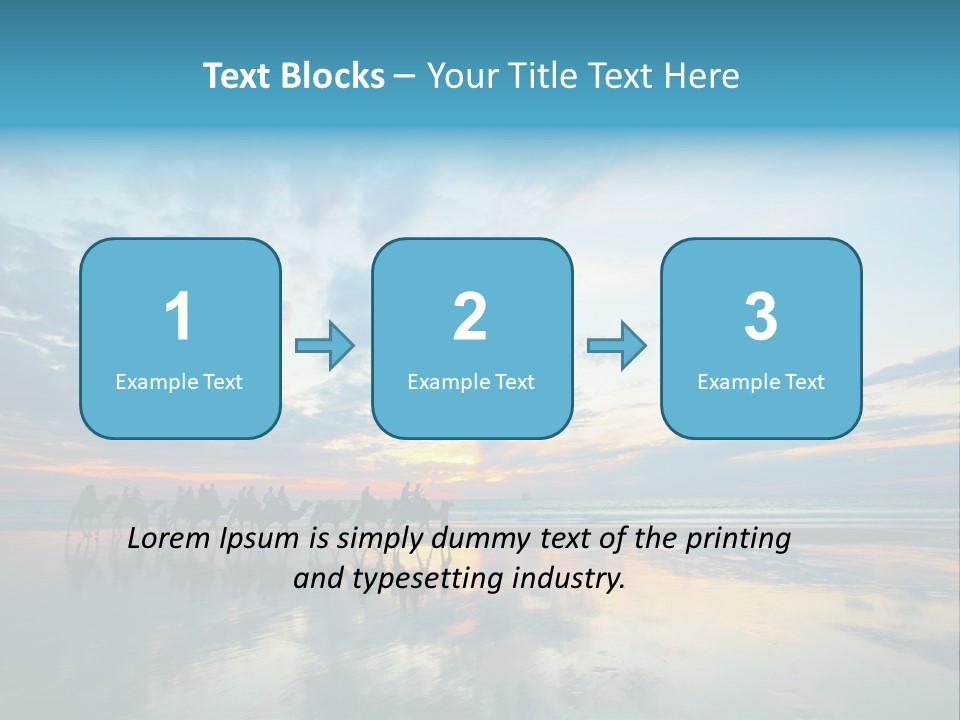 Silhouette Australia Camels PowerPoint Template