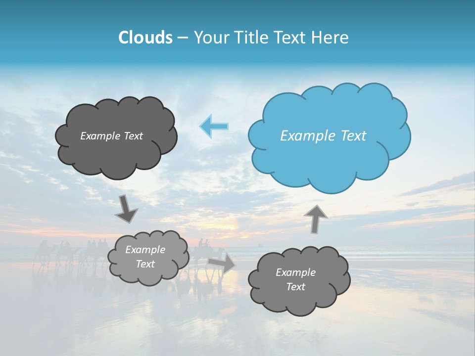Silhouette Australia Camels PowerPoint Template