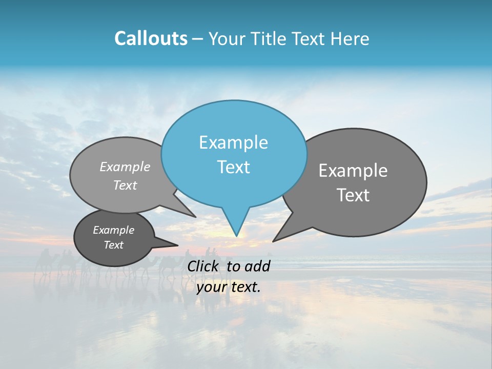 Silhouette Australia Camels PowerPoint Template
