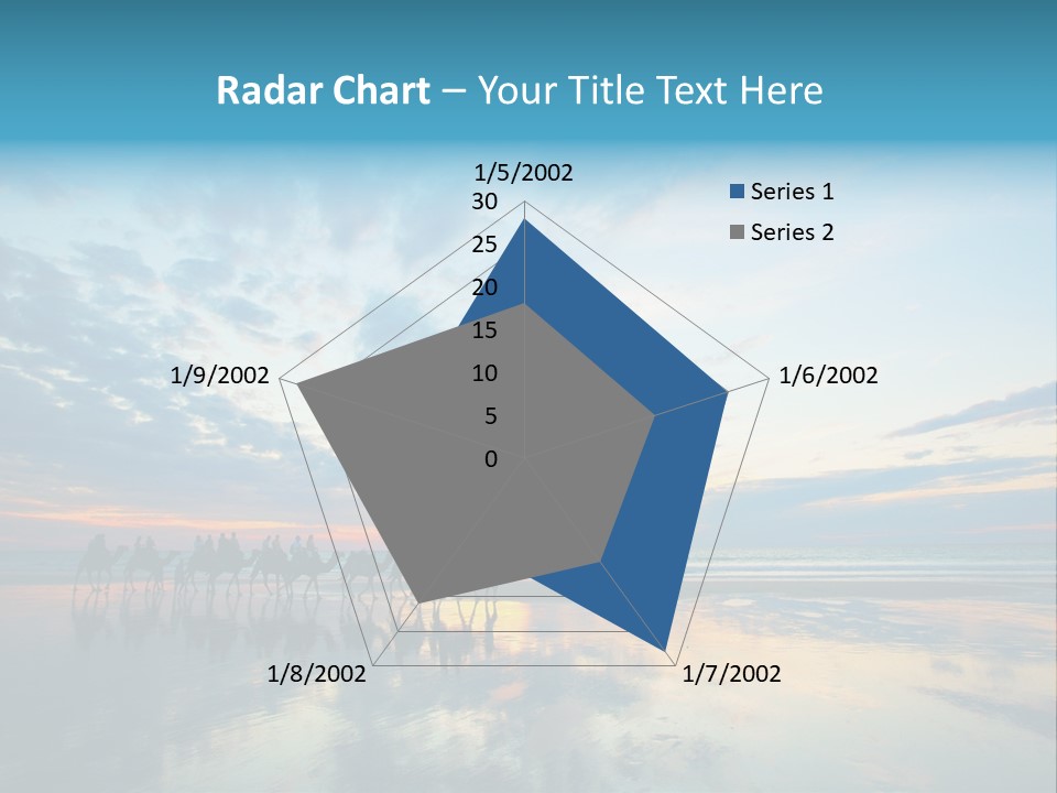 Silhouette Australia Camels PowerPoint Template