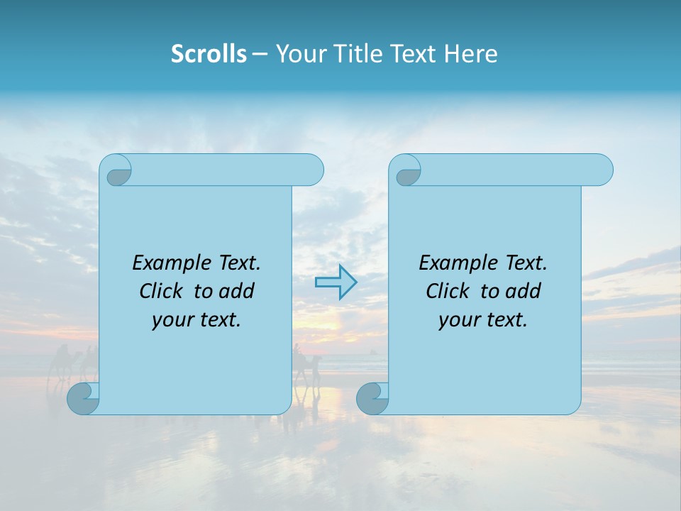 Silhouette Australia Camels PowerPoint Template