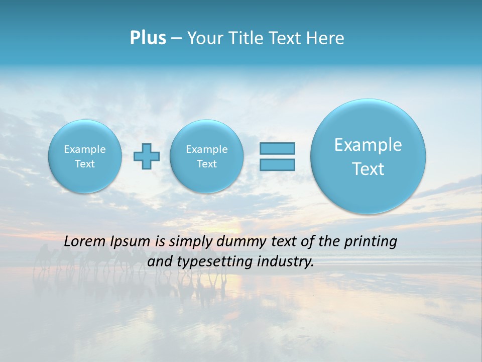 Silhouette Australia Camels PowerPoint Template