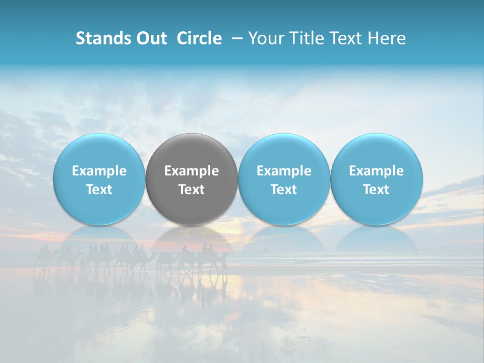 Silhouette Australia Camels PowerPoint Template