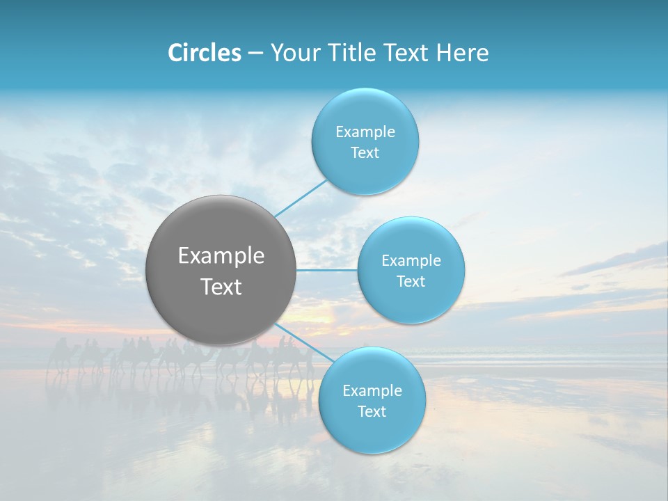Silhouette Australia Camels PowerPoint Template