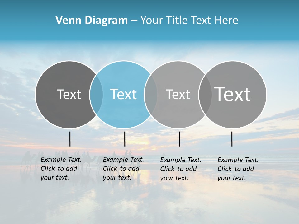 Silhouette Australia Camels PowerPoint Template