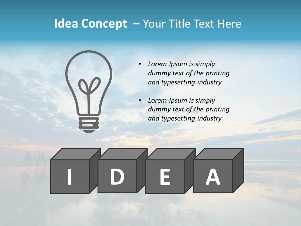 Silhouette Australia Camels PowerPoint Template