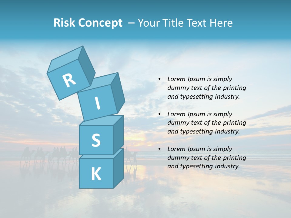 Silhouette Australia Camels PowerPoint Template