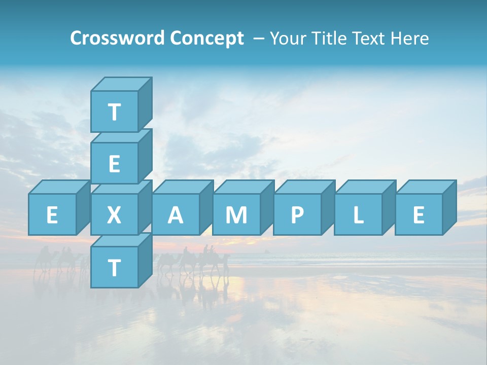 Silhouette Australia Camels PowerPoint Template