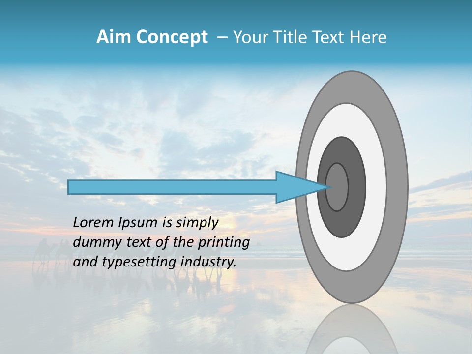 Silhouette Australia Camels PowerPoint Template