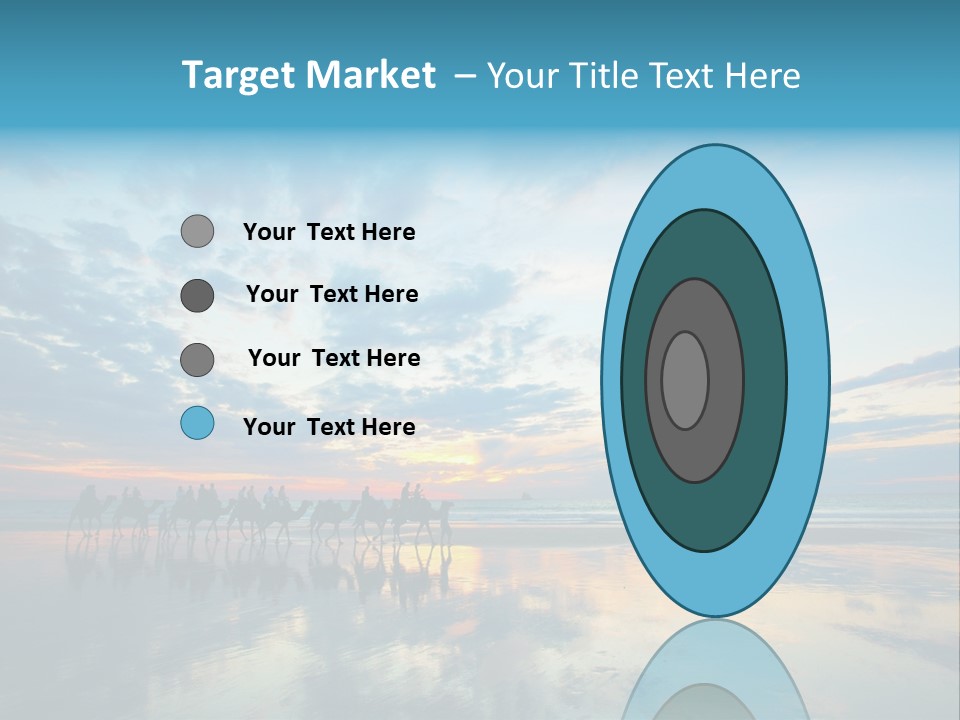 Silhouette Australia Camels PowerPoint Template