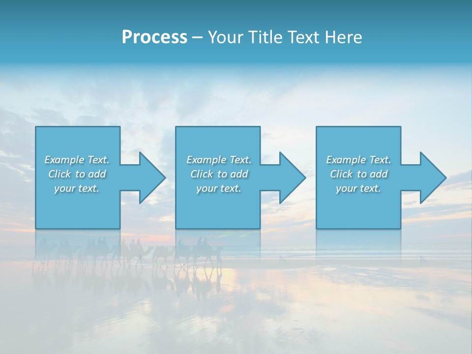 Silhouette Australia Camels PowerPoint Template