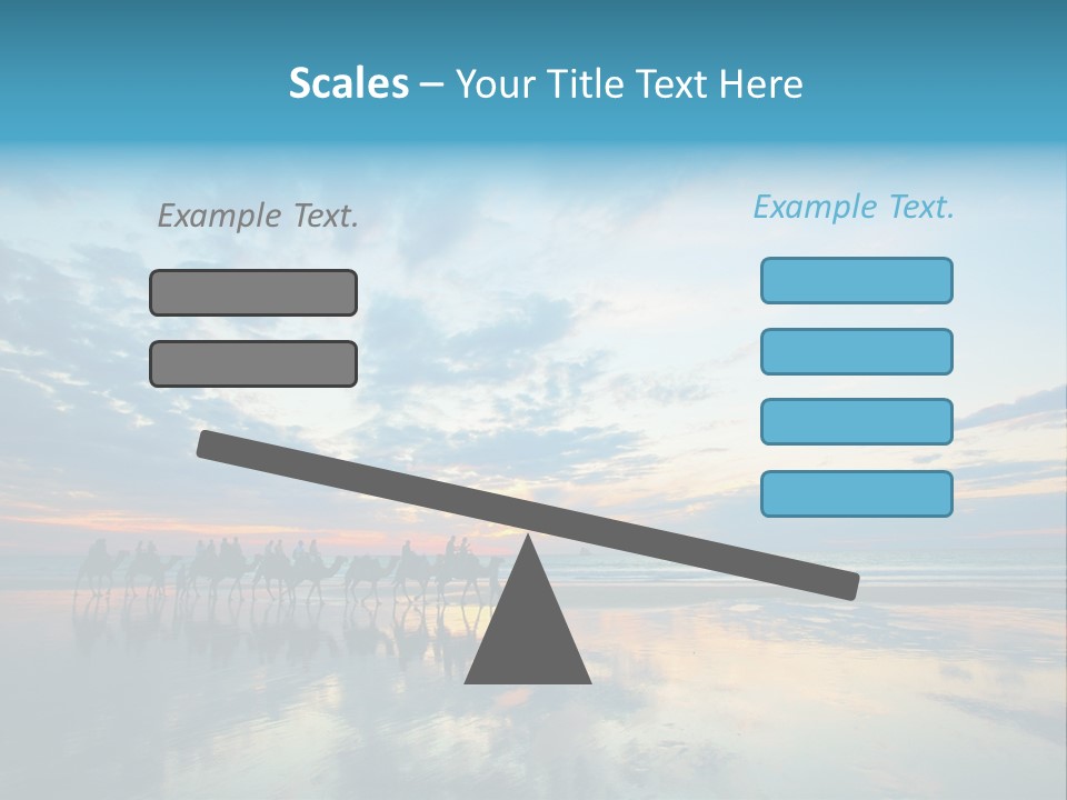 Silhouette Australia Camels PowerPoint Template