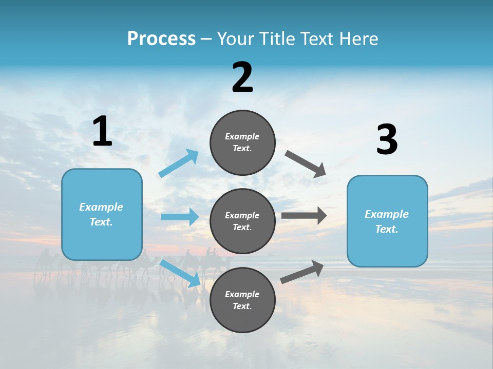 Silhouette Australia Camels PowerPoint Template