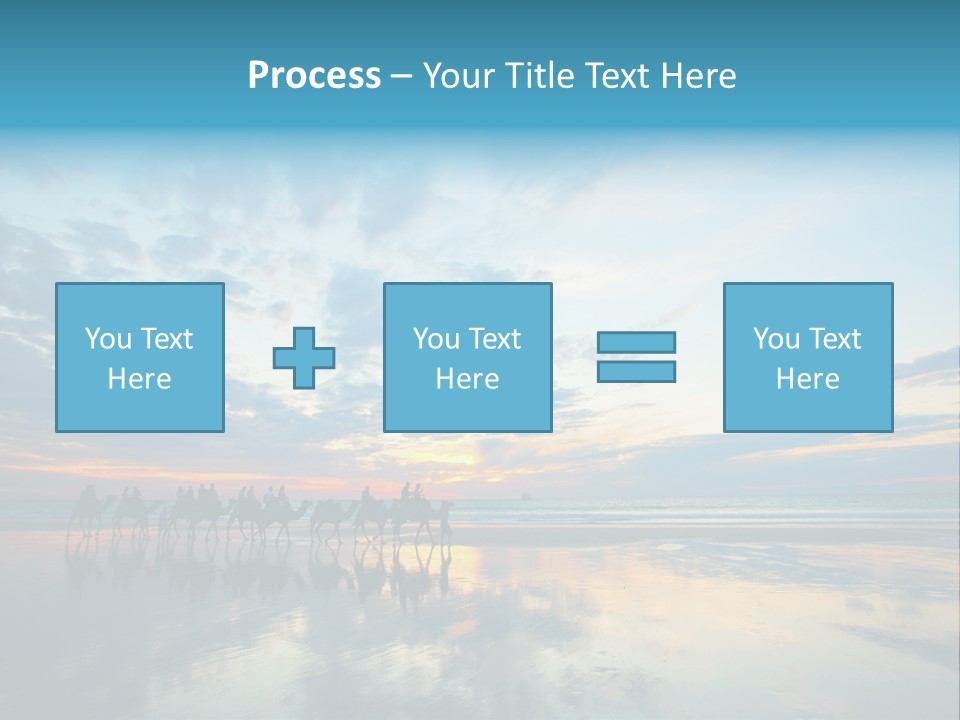 Silhouette Australia Camels PowerPoint Template