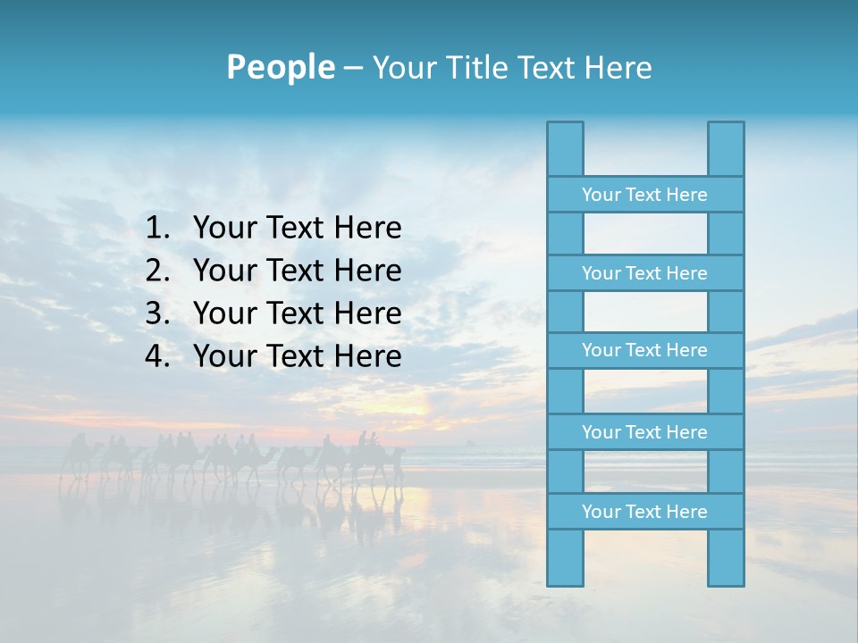 Silhouette Australia Camels PowerPoint Template