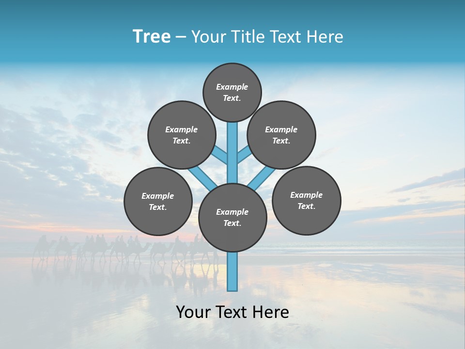 Silhouette Australia Camels PowerPoint Template