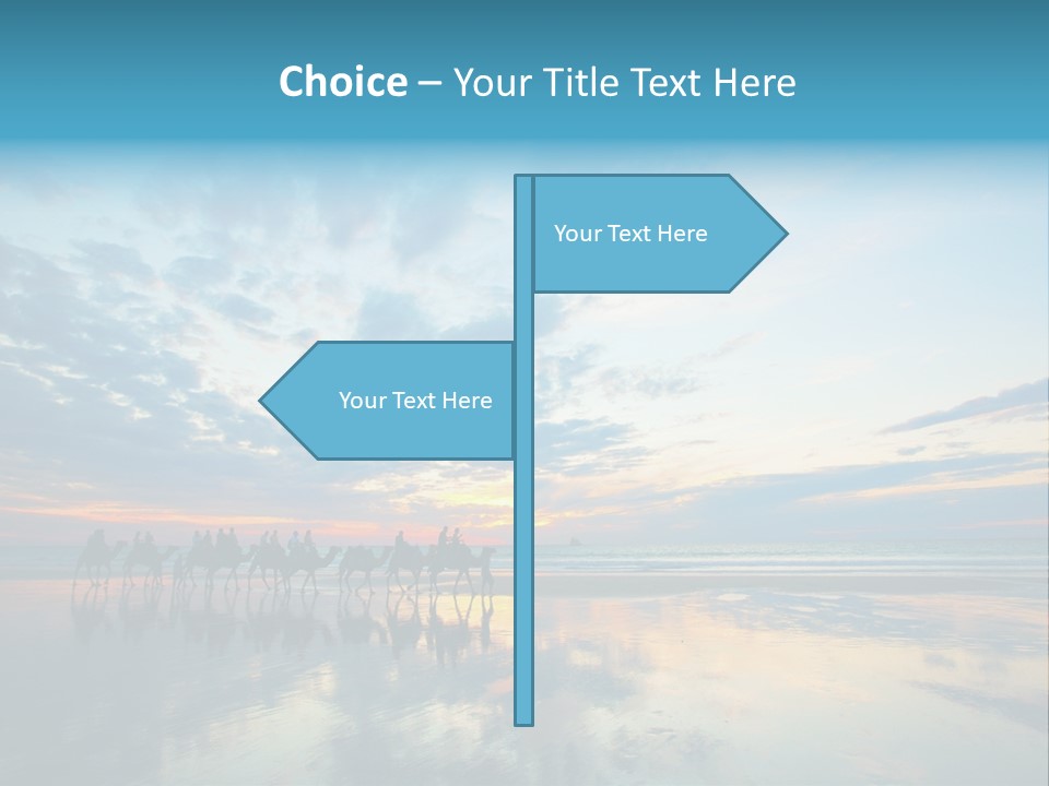 Silhouette Australia Camels PowerPoint Template