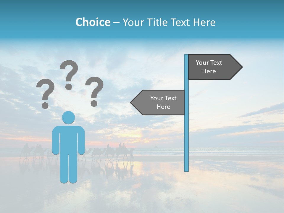 Silhouette Australia Camels PowerPoint Template