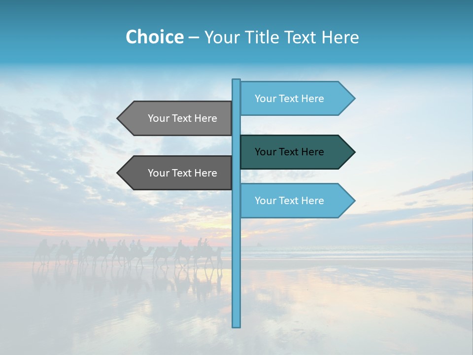 Silhouette Australia Camels PowerPoint Template