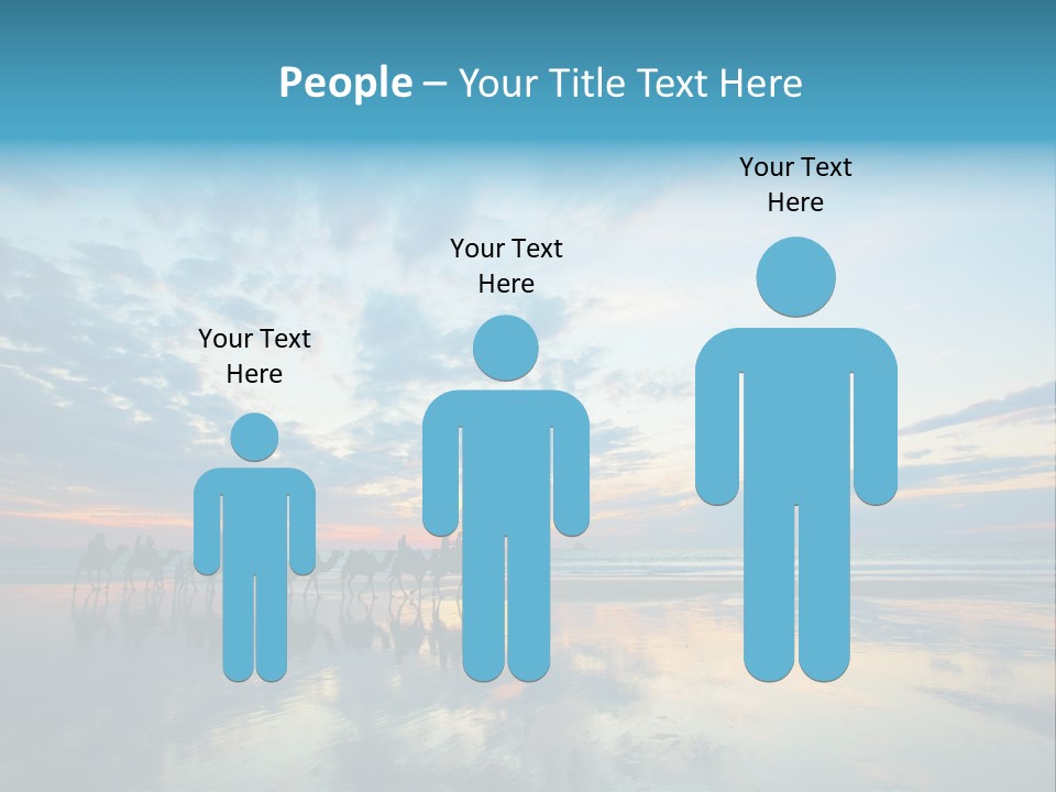 Silhouette Australia Camels PowerPoint Template