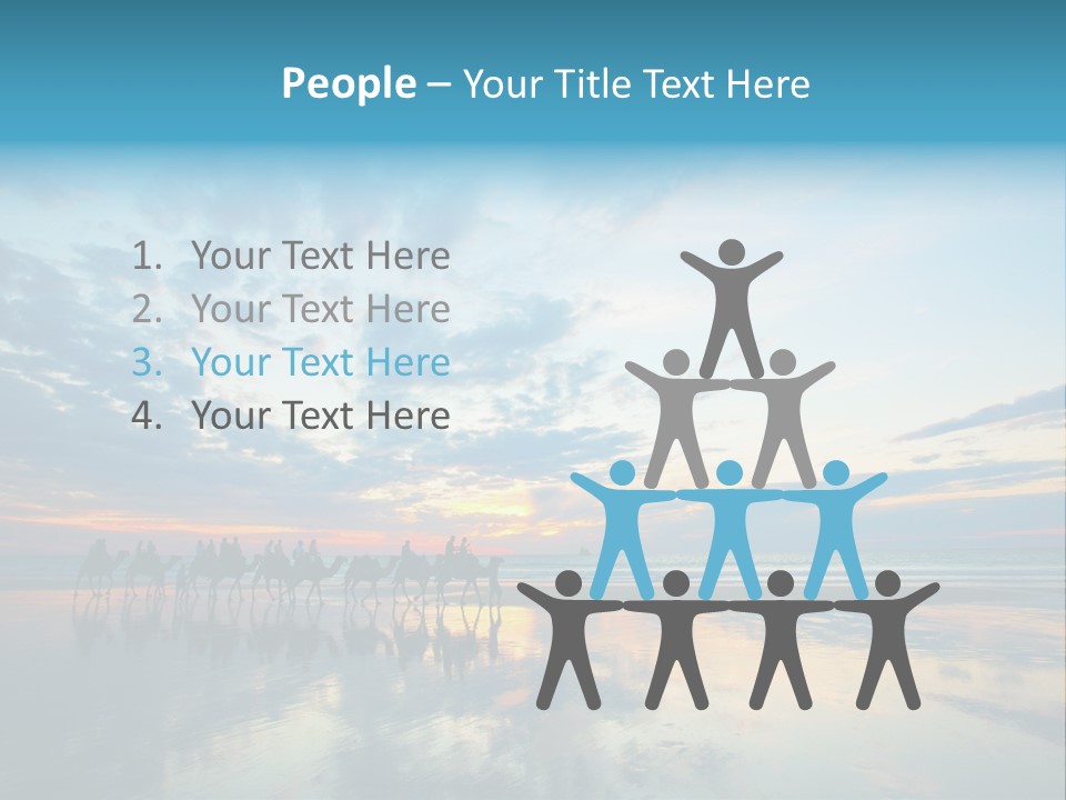 Silhouette Australia Camels PowerPoint Template