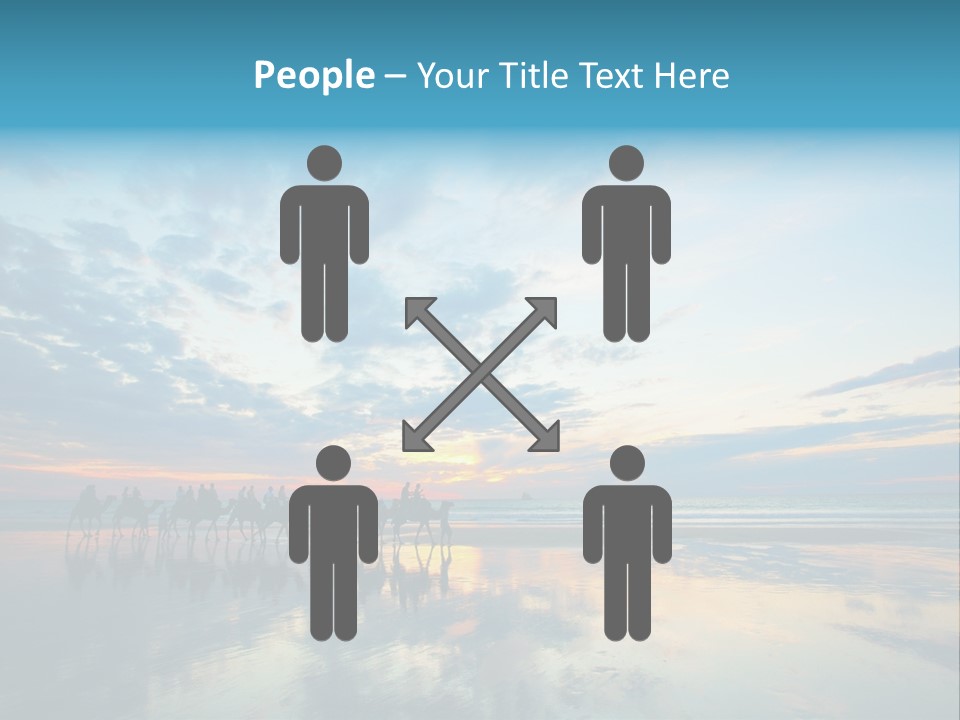 Silhouette Australia Camels PowerPoint Template