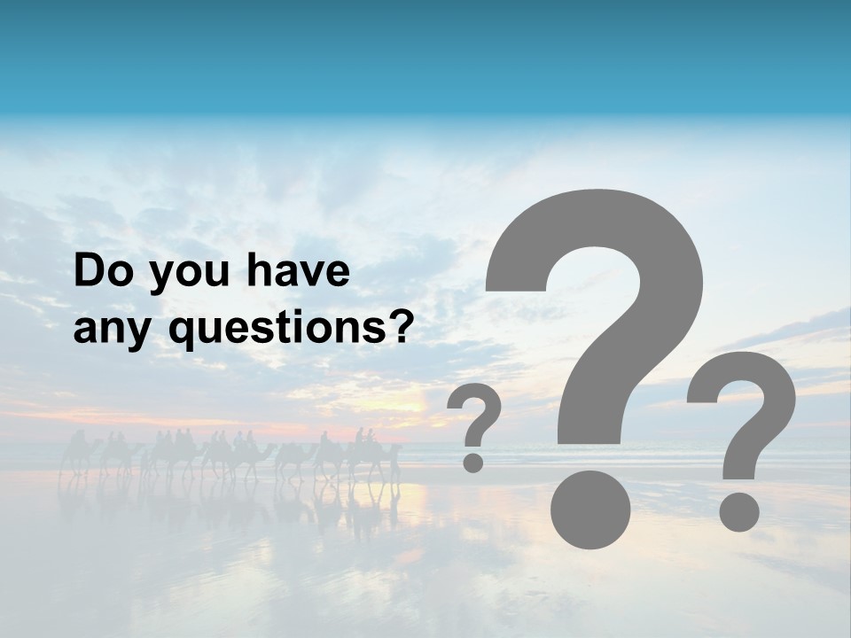 Silhouette Australia Camels PowerPoint Template