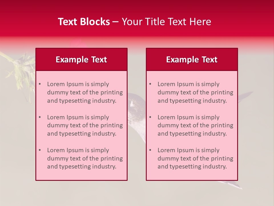 Fauna Hover Ruby PowerPoint Template