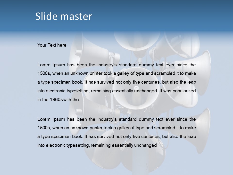 A Bunch Of Loud Phones On Top Of A Pole PowerPoint Template