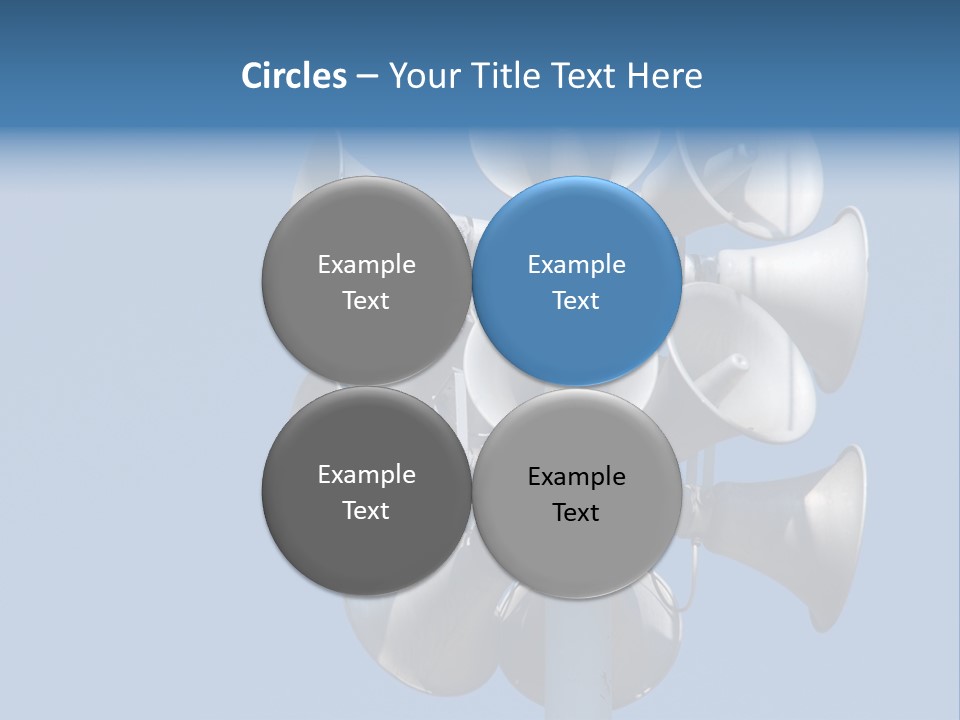 A Bunch Of Loud Phones On Top Of A Pole PowerPoint Template