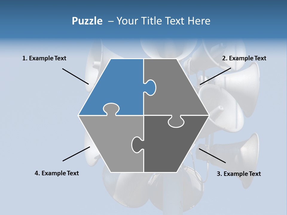A Bunch Of Loud Phones On Top Of A Pole PowerPoint Template