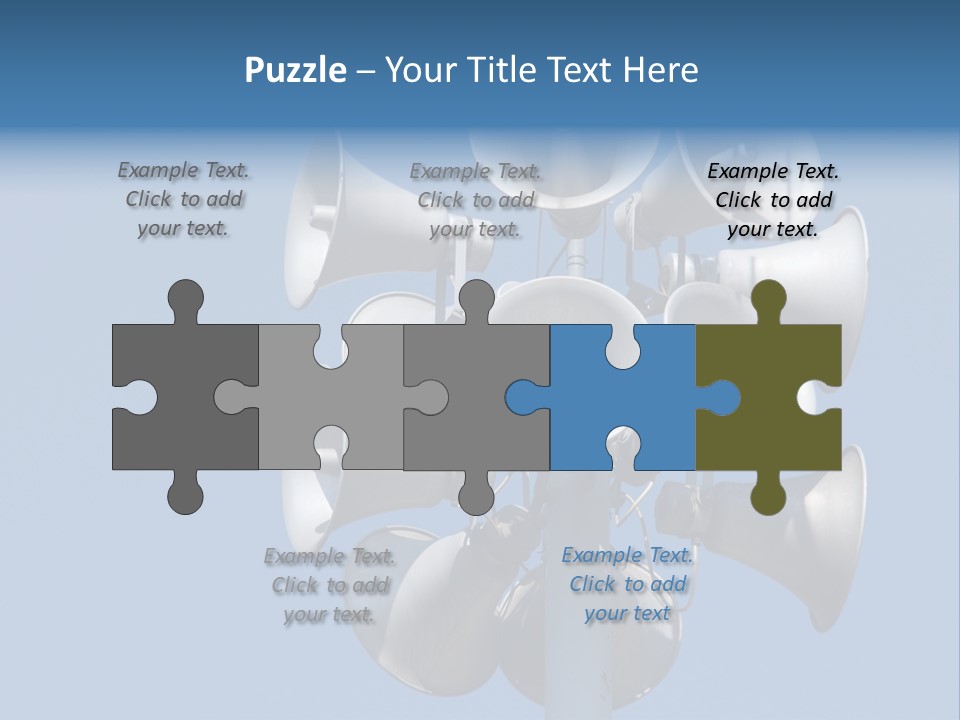 A Bunch Of Loud Phones On Top Of A Pole PowerPoint Template