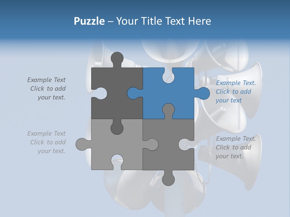 A Bunch Of Loud Phones On Top Of A Pole PowerPoint Template