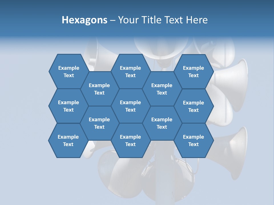 A Bunch Of Loud Phones On Top Of A Pole PowerPoint Template