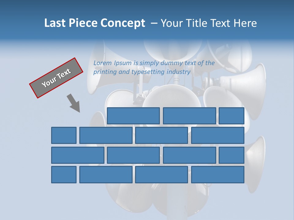 A Bunch Of Loud Phones On Top Of A Pole PowerPoint Template