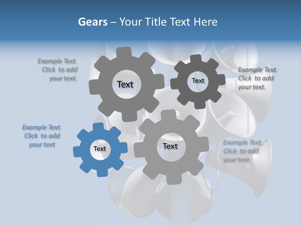 A Bunch Of Loud Phones On Top Of A Pole PowerPoint Template