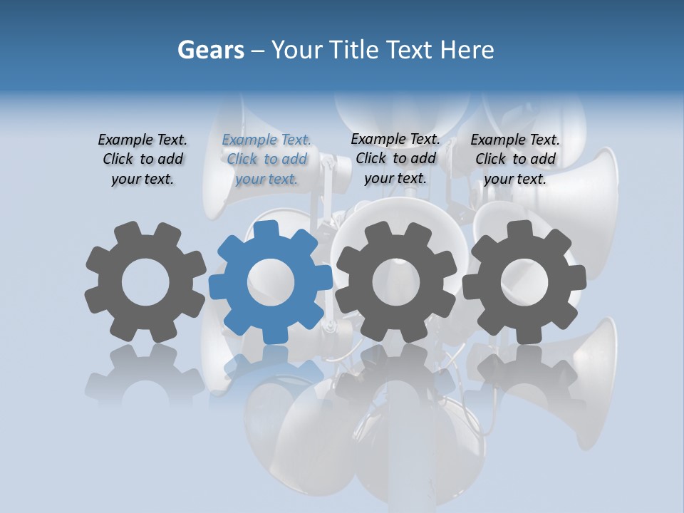 A Bunch Of Loud Phones On Top Of A Pole PowerPoint Template