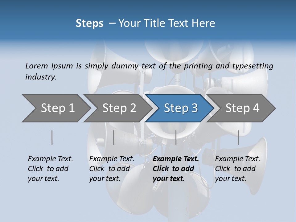 A Bunch Of Loud Phones On Top Of A Pole PowerPoint Template