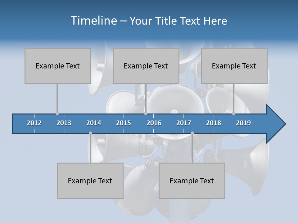 A Bunch Of Loud Phones On Top Of A Pole PowerPoint Template
