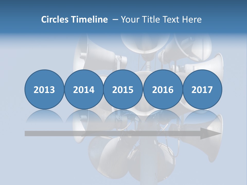 A Bunch Of Loud Phones On Top Of A Pole PowerPoint Template