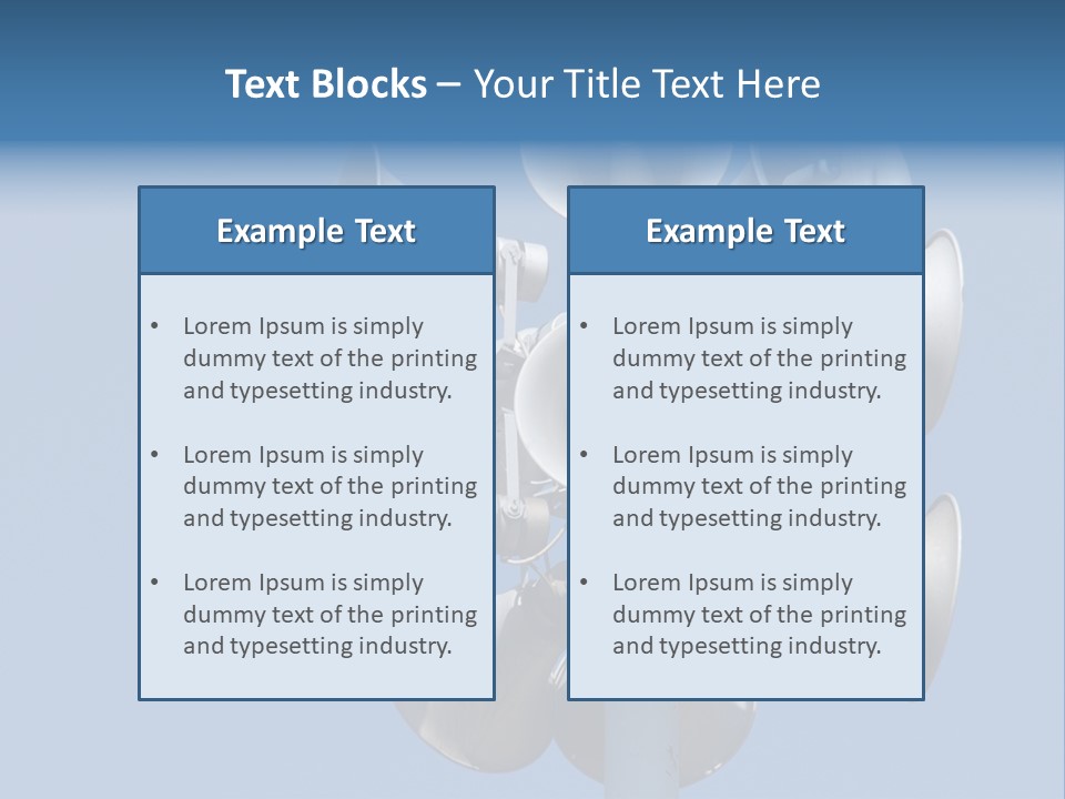A Bunch Of Loud Phones On Top Of A Pole PowerPoint Template