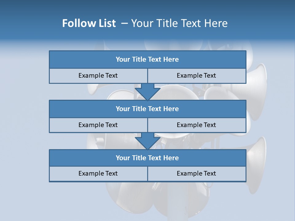 A Bunch Of Loud Phones On Top Of A Pole PowerPoint Template