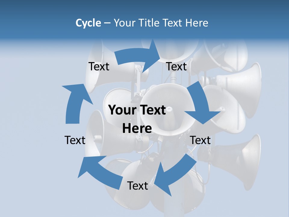 A Bunch Of Loud Phones On Top Of A Pole PowerPoint Template