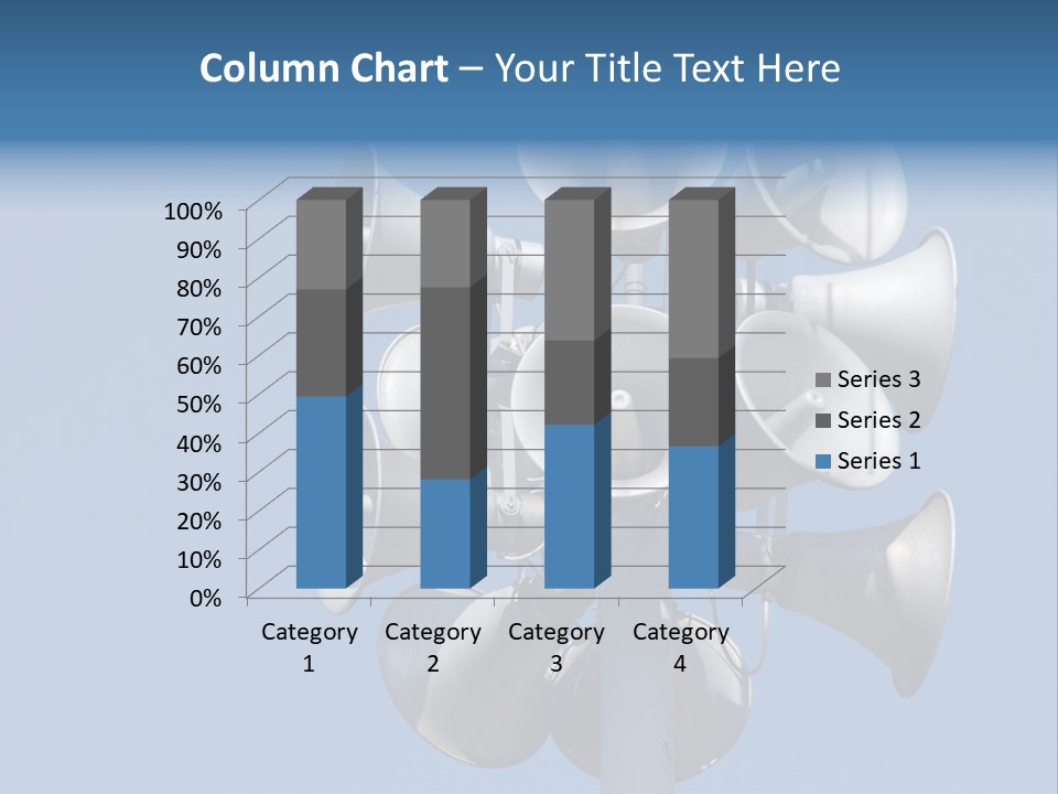 A Bunch Of Loud Phones On Top Of A Pole PowerPoint Template