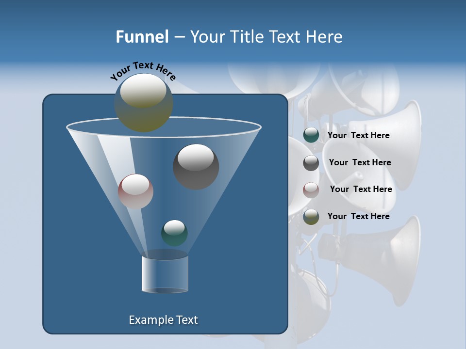 A Bunch Of Loud Phones On Top Of A Pole PowerPoint Template