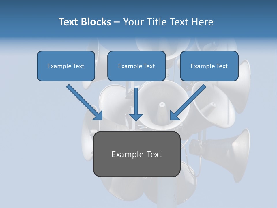 A Bunch Of Loud Phones On Top Of A Pole PowerPoint Template