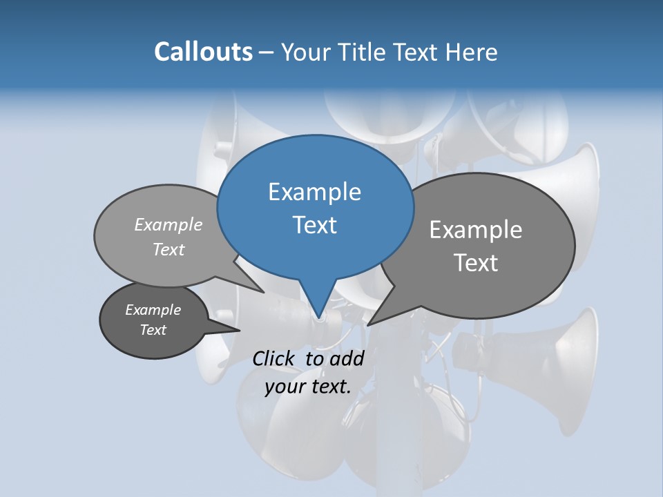 A Bunch Of Loud Phones On Top Of A Pole PowerPoint Template